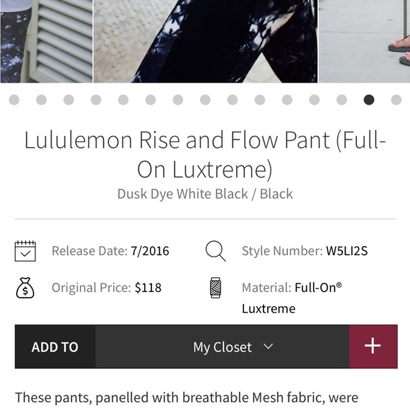 Lululemon rise and flow pant full on luxtreme - Picture 5 of 14